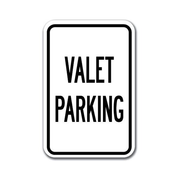 Signmission Valet Parking 12inx18in Heavy Gauge Alum Signs, 18" L, 12" H, A-1218 Valet Parking Signs - Valet Pk A-1218 Valet Parking Signs - Valet Pk - main